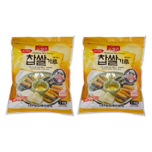 청은에프엔비 찹쌀가루, 1kg, 2개