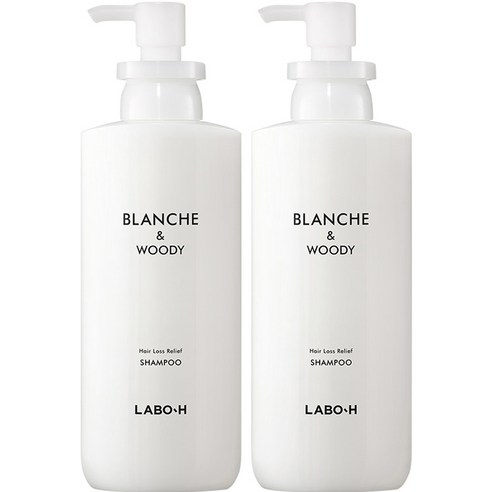 라보에이치 탈모증상완화 두피강화 샴푸 블랑쉬앤우디, 2개, 400ml