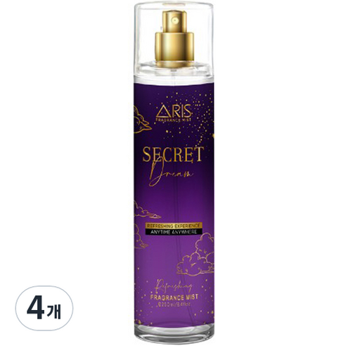 아리스 향수 바디미스트 시크릿드림, 4개, 250ml