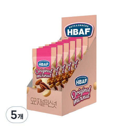 바프 넛츠앤스낵스 오리지널 믹스넛 30g x 6p, 180g, 5개