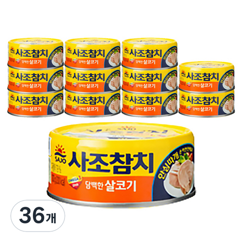 사조 살코기 참치, 100g, 36개