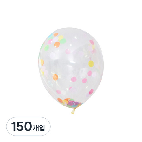 파티팡 컨페티벌룬 30cm, 레인보우, 150개입