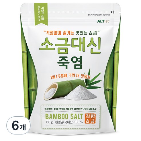 소금대신 죽염, 150g, 6개
