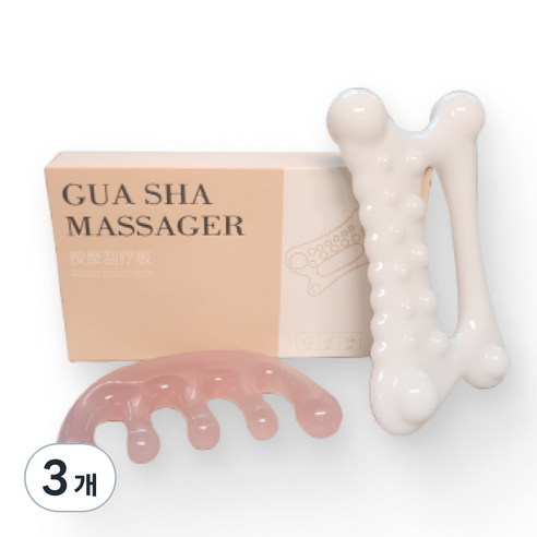 루나핏 얼굴 괄사 마사지기, 3개