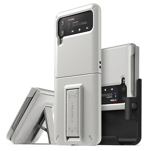 퀵스탠드 모던 거치대 하드 범퍼 슬림 휴대폰 케이스 + 다용도 휴대용 멀티 클립