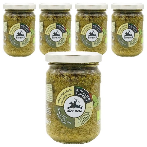 알치네로 유기농 바질 페스토 제노비스, 130g, 5개