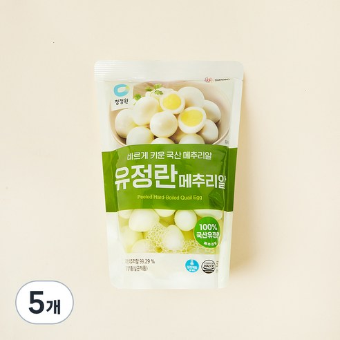청정원 유정란 메추리알, 500g, 5개