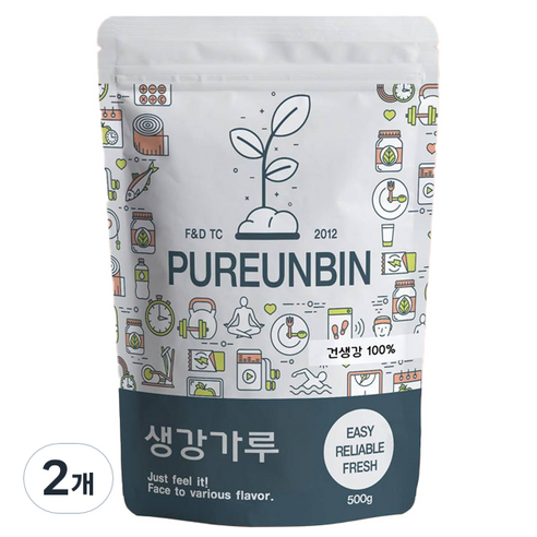 푸른빈 생강 가루, 500g, 2개