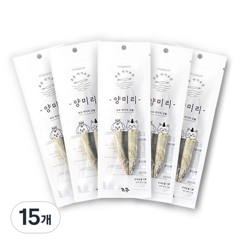 조공 반려동물 바다트릿 동결건조간식 2p, 양미리, 15g, 15개