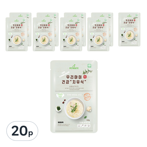 펫루트 전연령 반려동물 우리아이 치유식 영양죽, 닭, 120g, 20개
