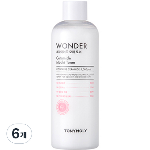 토니모리 원더 세라마이드 모찌 토너, 500ml, 6개