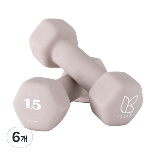 아리프 네오프렌 선인장 아령, 1.5kg, 6개