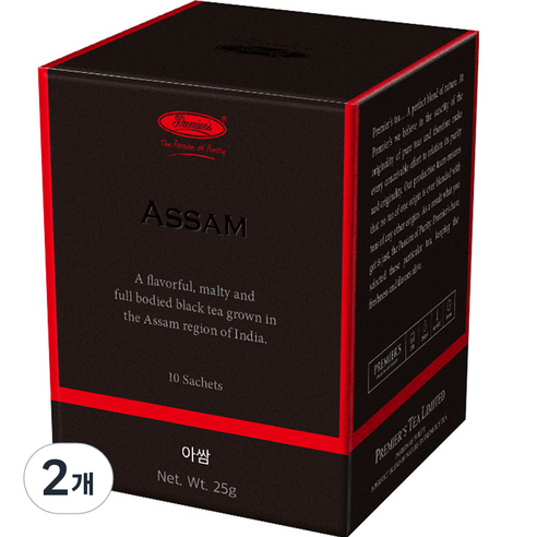 프리미어스티 아쌈 홍차, 25g, 10개입, 2개