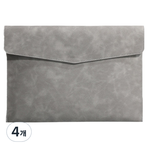통근창고 A4 서류 파일 케이스 330 x 235 mm, 그레이, 4개