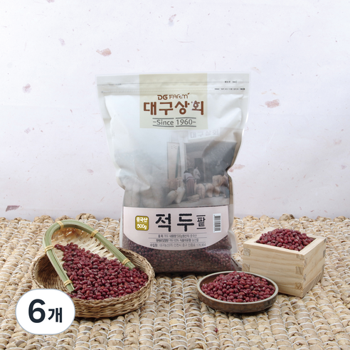 대구상회 중국산 적두(팥), 500g, 6개