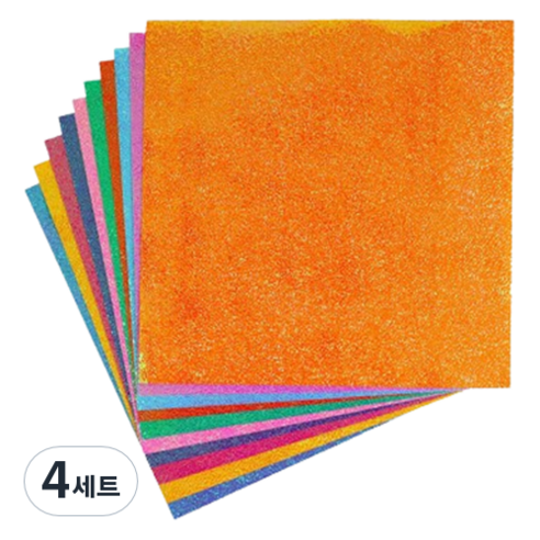 미소로운 이벤트 펄 종이접기 컬러 믹스 20 x 20 cm 50p 세트, 10색, 4세트