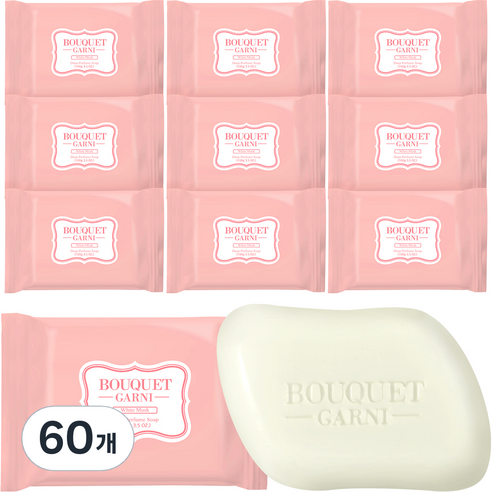 부케가르니 딥 퍼퓸 비누 화이트머스크, 100g, 60개