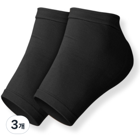 맥라이프 풋케어 발뒤꿈치 보호패드 양말 블랙 1쌍, 2개입, 3개
