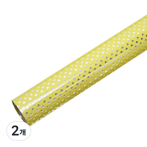 영프라자 스몰하트 비닐증착포장지 53cm x 20m, 옐로우, 2개