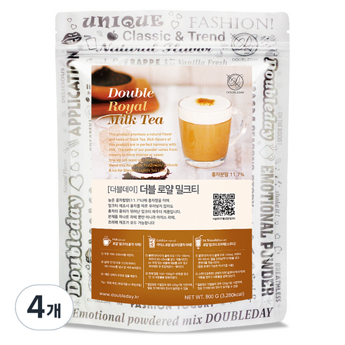 더블데이 로얄 밀크티 파우더, 800g, 1개입, 4개