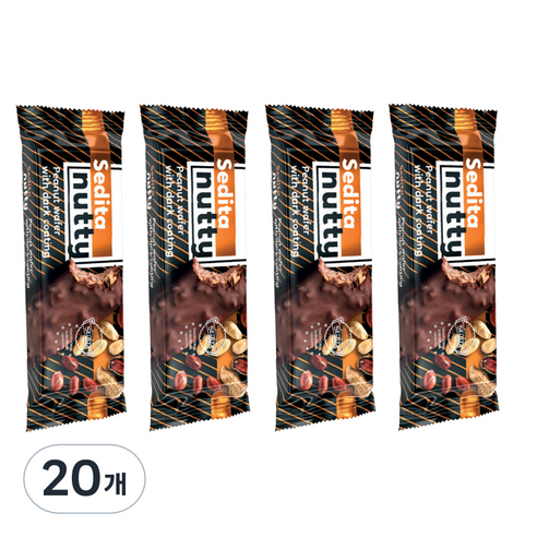 세디타 넛티 피넛 다크 초코바, 60g, 20개