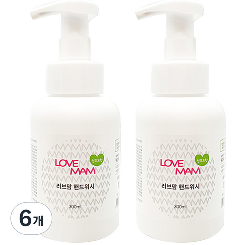 러브맘 핸드워시 청포도향, 6개, 300ml