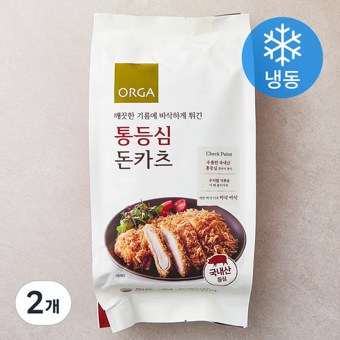 올가홀푸드 통등심 돈카츠 (냉동), 420g, 2개