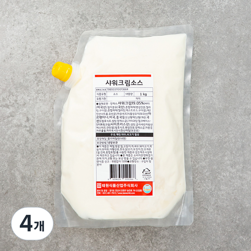 사워크림소스, 1kg, 4개