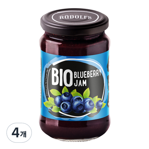 루돌프 유기농 블루베리잼, 400g, 4개