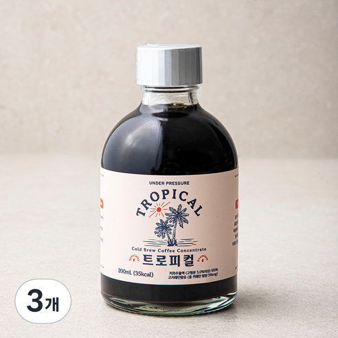 핸디엄 언더프레셔 콜드브루 원액 트로피컬, 200ml, 3개