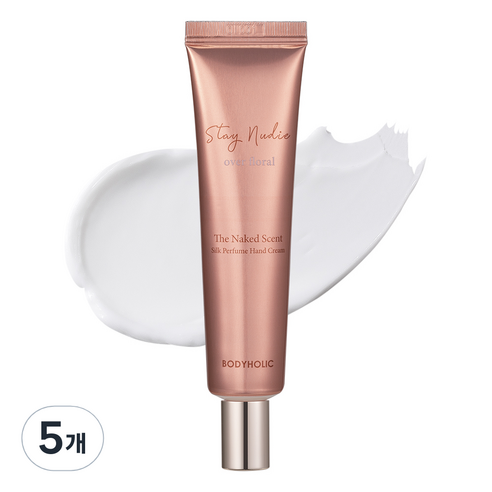 바디홀릭 스테이누디 실크 퍼퓸 핸드크림 오버 플로럴, 5개, 40ml