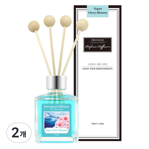 프로방스 퍼퓸 디퓨져 100ml, 아쿠아체리블라썸, 2개