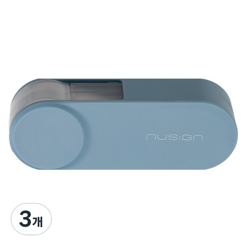 누사인 스윙 접이식 회전형 수정테이프 5mm x 6m, 모스 블루, 3개