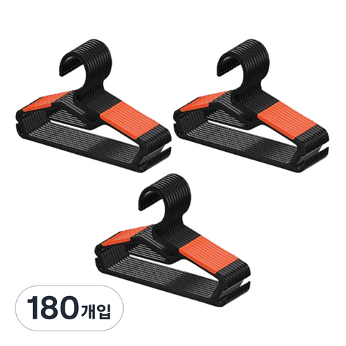 다소니 튼튼한 국내산 논슬립 유아용 옷걸이, 오렌지, 180개입