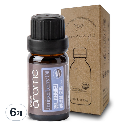 아로므 쥬니퍼베리 에션셜 오일, 10ml, 6개