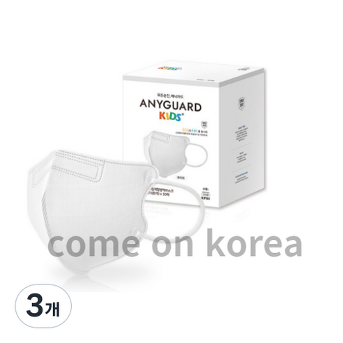 애니가드나컬러입체형방역마스크 소형1 KF94, 30개입, 3개, 화이트
