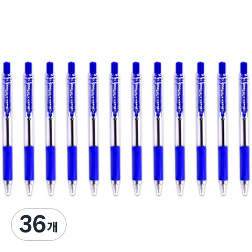 더블에이 트라이터치 볼펜 0.7mm, 블루, 36개