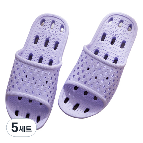 언헤브 실내 지압 슬리퍼 세트 245, 03 퍼플, 5세트