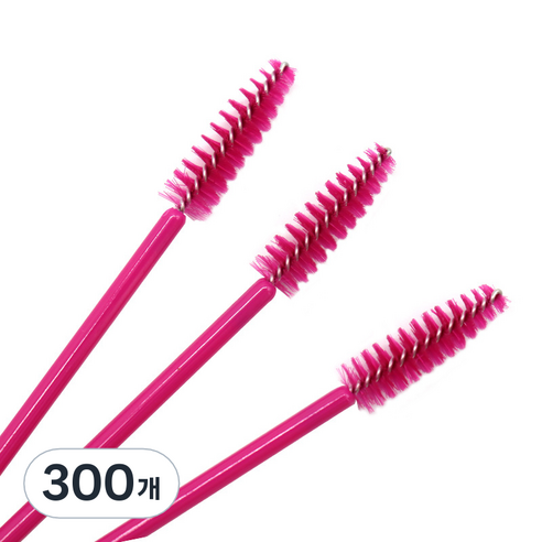 주앙오브제 썬더 미니속눈썹브러쉬, 300개, 28 풀 로즈 브러쉬