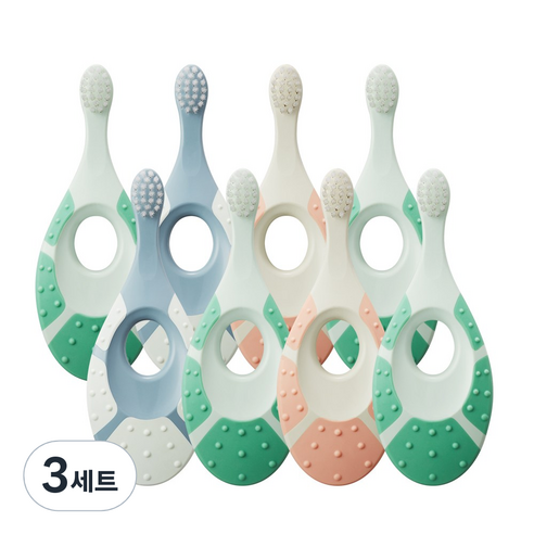 조르단 그린클린 베이비 스텝 1단계 유아 칫솔 8p 세트, 랜덤발송, 3세트, 8개입