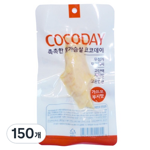 코코데이 고양이간식 닭가슴살, 가쓰오부시맛, 20g, 150개