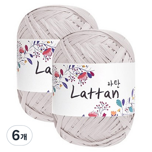 yarna 라탄 2볼 라피아실 40g, 2번(무광), 6개
