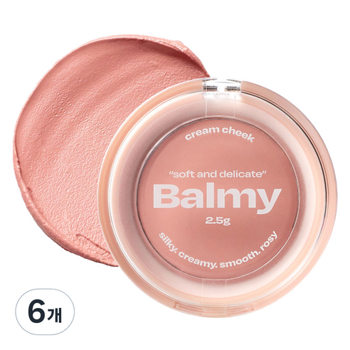 얼터너티브스테레오 바미 크림 치크 2.5g, 6개, 00 누디 애브리콧