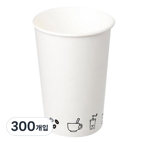 더빈썸 드로잉 종이컵 380ml, 1개, 300개입