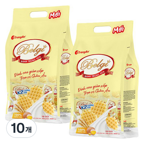 짱안 벨기 에그 버터 와플 쿠키, 250g, 10개