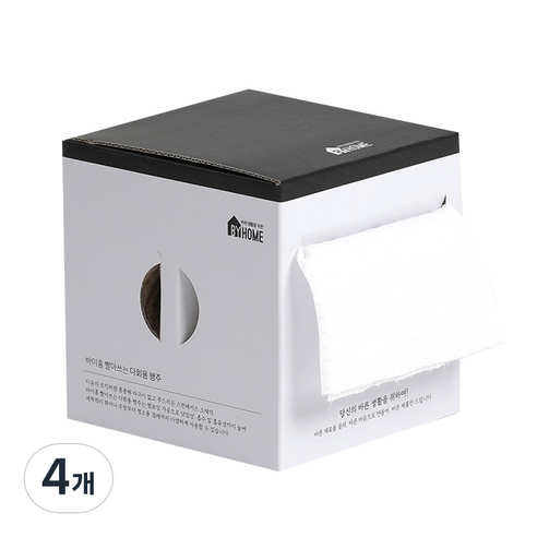 바이홈 바른생활을 위한 빨아쓰는 다회용 행주, 50개입, 4개