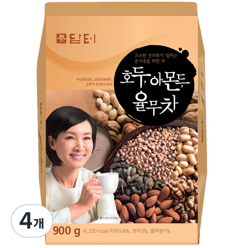 담터 호두아몬드 율무차, 900g, 1개입, 4개