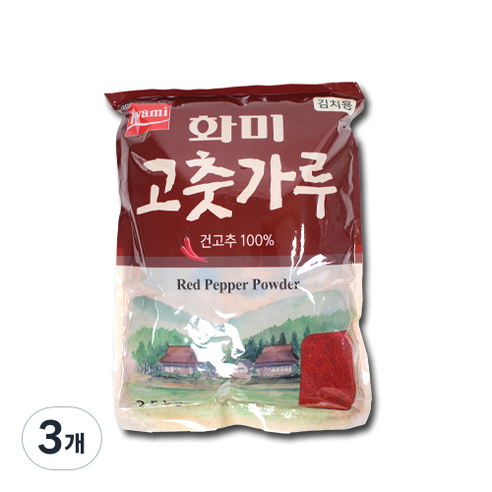 화미 고춧가루 김치용, 2.5kg, 3개