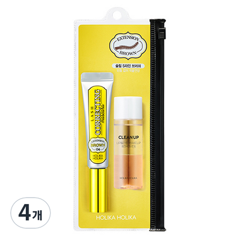 홀리카홀리카 래쉬 코렉팅 마스카라 9ml, 04 롱 익스텐션 브라운, 4개