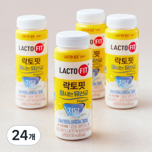 종근당건강 락토핏 마시는유산균 저당, 24개, 1개입, 130ml